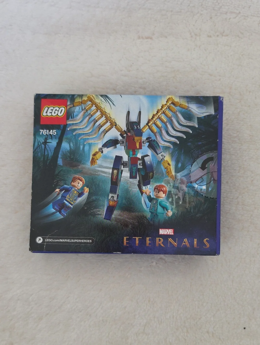 Lego Eternals Set with Blue and Gold Winged Figure
